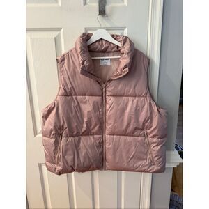 Old Navy Lavender Blush Puffer Vest sz 2X EUC
